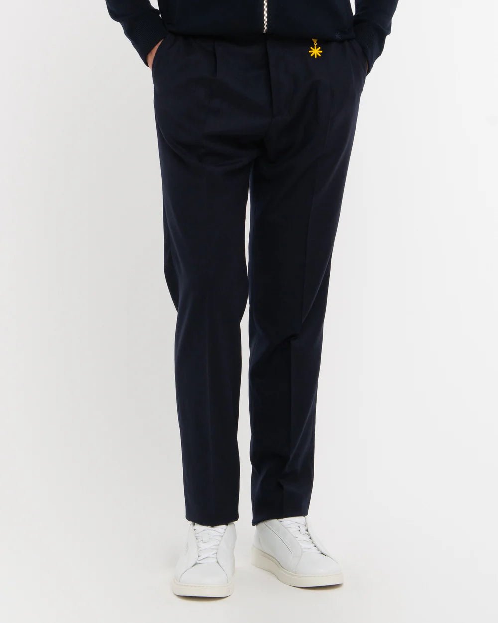 Manuel Ritz Pantalone con pinces flanella di lana stretch Pantaloni Uomo - Boutique Luisa Trendy