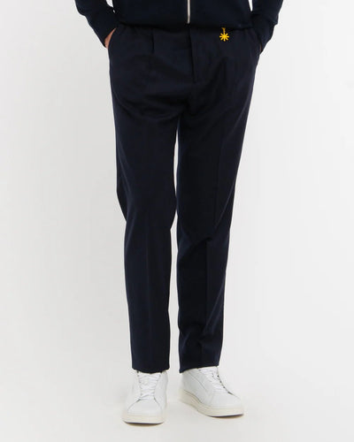 Manuel Ritz Pantalone con pinces flanella di lana stretch Pantaloni Uomo - Boutique Luisa Trendy