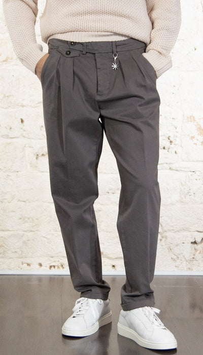 Manuel Ritz pantalone doppia pinces cotone stretch grigio 3732P1668TC 243823 97 Pantaloni Uomo - Boutique Luisa Trendy