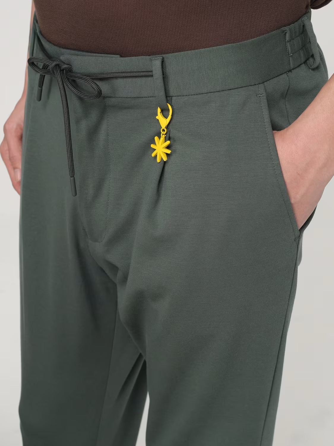 Manuel Ritz pantalone jogging jersey punto milano verde Pantaloni Uomo - Boutique Luisa Trendy