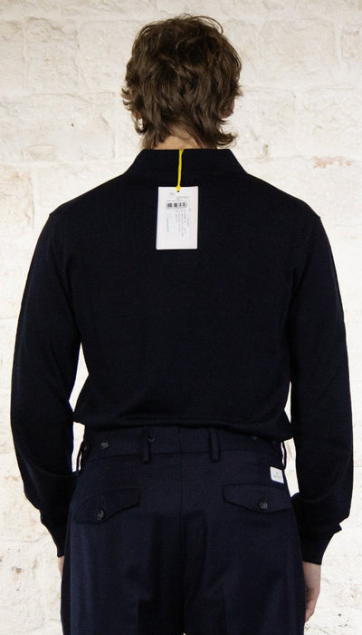 Manuel Ritz Polo blu in misto lana T-shirt e Polo - Boutique Luisa Trendy
