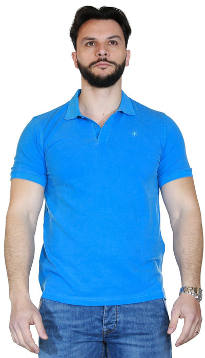 Manuel Ritz Polo in cotone piquet tinto capo T-shirt e Polo - Boutique Luisa Trendy