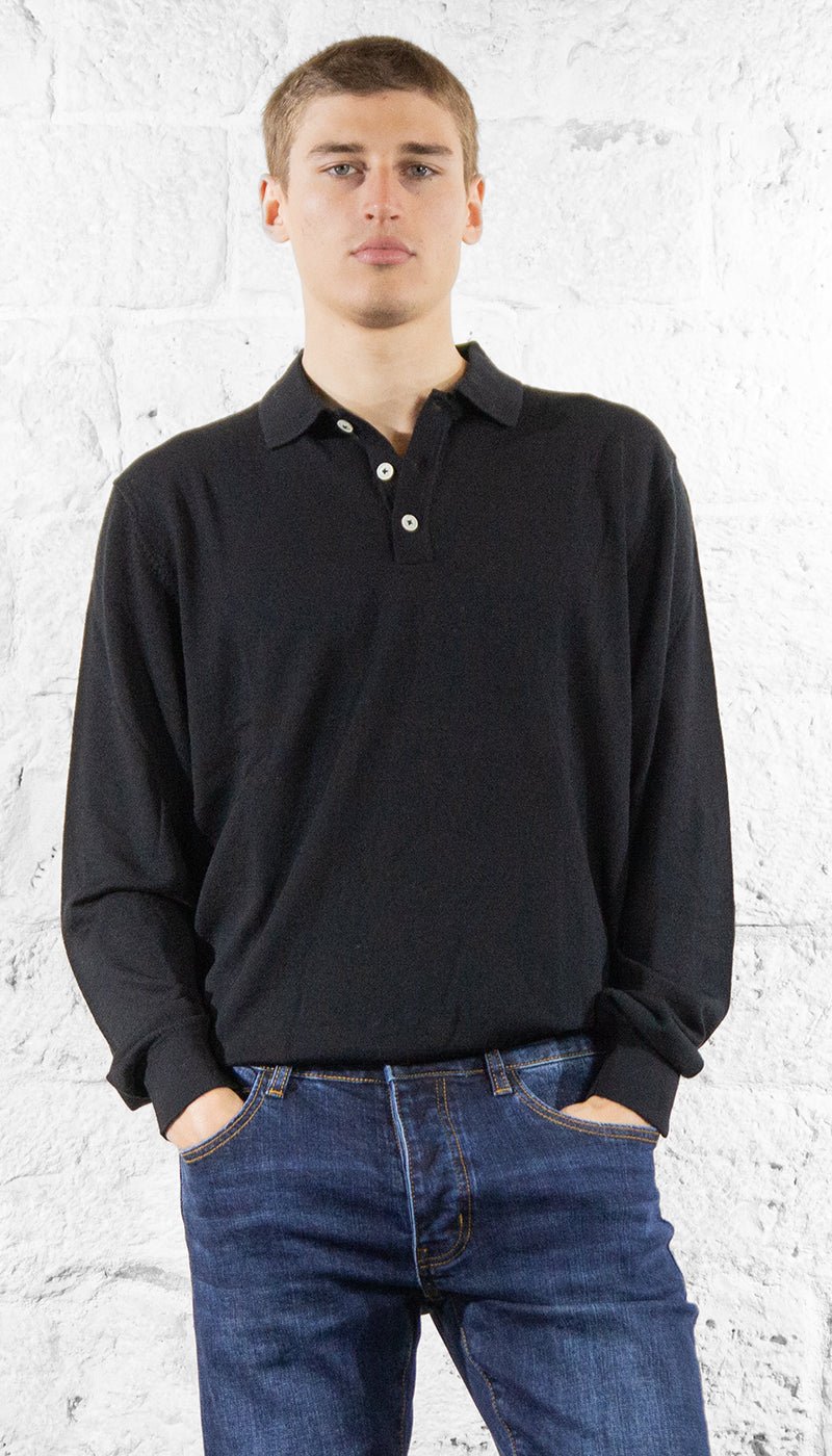 Manuel Ritz Polo manica lunga in pura lana T-shirt e Polo - Boutique Luisa Trendy