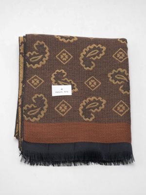 Manuel Ritz Sciarpa jacquard paisley misto lana verde sciarpe e foulard - Boutique Luisa Trendy