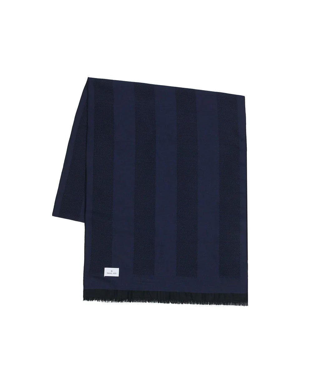 Manuel Ritz Sciarpa microstruttura rigata misto lana blu sciarpe e foulard - Boutique Luisa Trendy