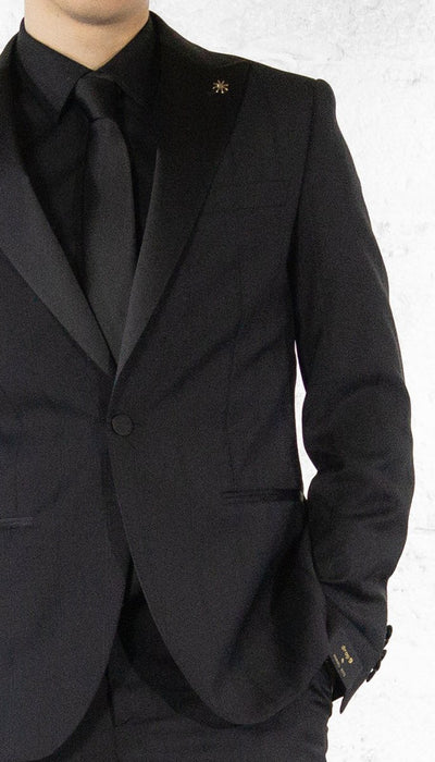Manuel Ritz Smoking a righe revers in raso Abiti e giacche - Boutique Luisa Trendy