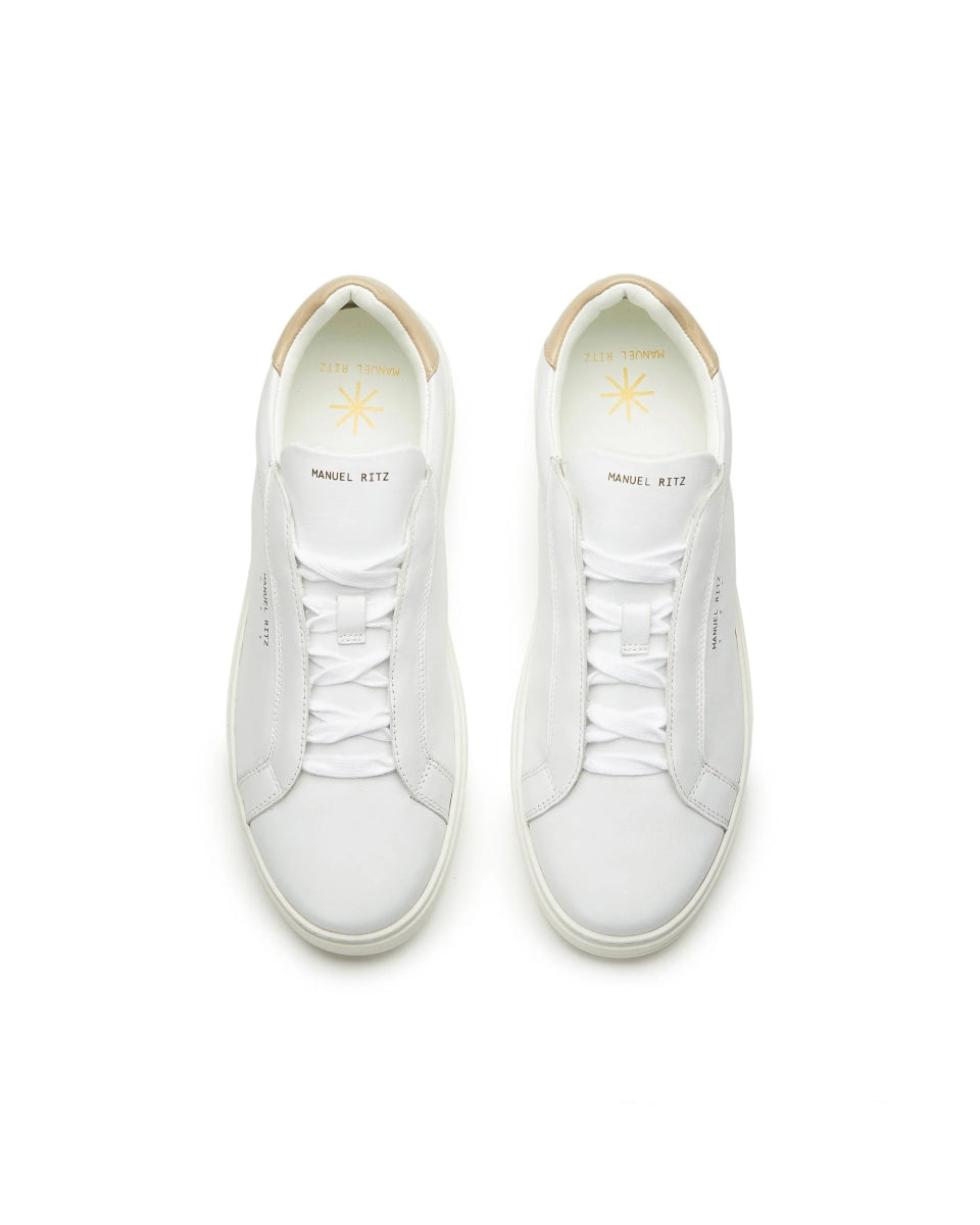 Manuel Ritz sneakers in pelle beige Scarpe Uomo - Boutique Luisa Trendy