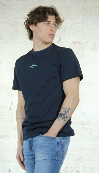 Manuel Ritz T-shirt 'notte magica' in cotone blu T-shirt e Polo - Boutique Luisa Trendy