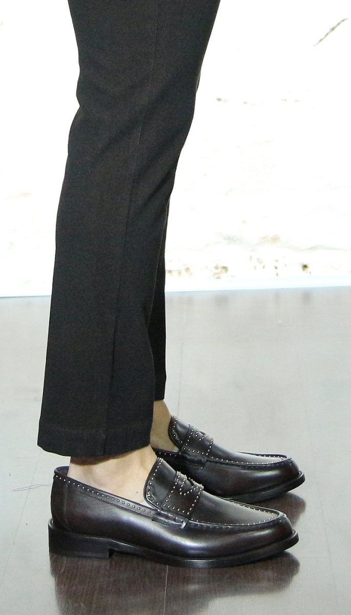 Morgillo Dante Penny Mocassino in pelle con borchie Scarpe Uomo - Boutique Luisa Trendy