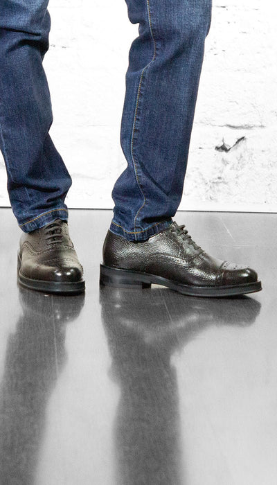 Morgillo Scarpe stile inglese in pelle testa di moro Scarpe Uomo - Boutique Luisa Trendy