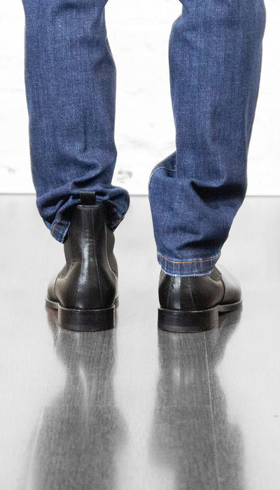 Morgillo Stivaletti Uomo Chelsea nero in pelle Scarpe Uomo - Boutique Luisa Trendy