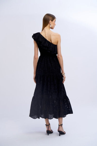 Nosecrets Abito monospalla in cotone sangallo Vestiti - Boutique Luisa Trendy