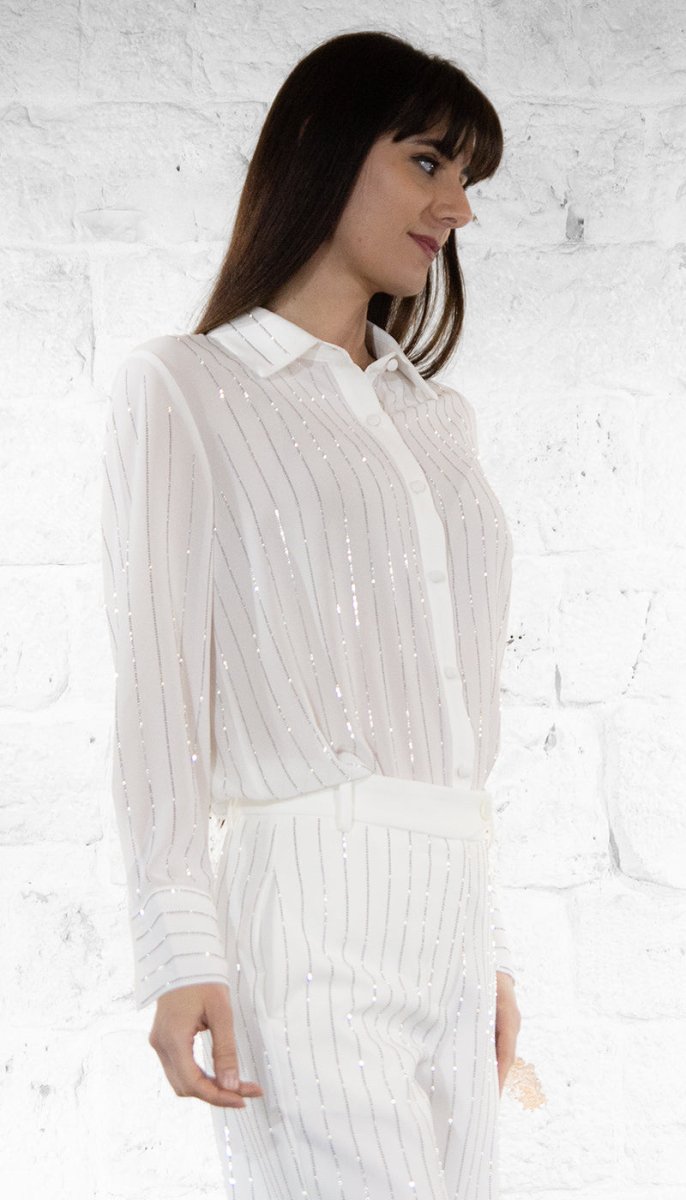 Nosecrets Camicia gessata diamanti 251NS128 Bluse e camicie - Boutique Luisa Trendy