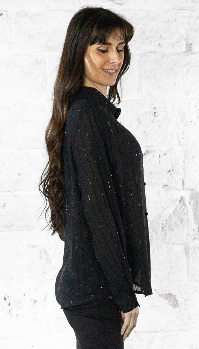 Nosecrets Camicia gessata diamanti 251NS128 Bluse e camicie - Boutique Luisa Trendy