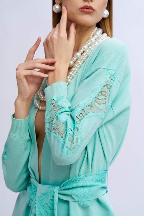Nosecrets Cardigan con cintura e maniche pizzo Maglie e cardigan Donna - Boutique Luisa Trendy