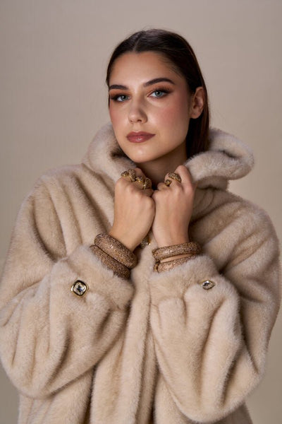 Nosecrets Giaccone simil pelliccia diamond chic Capispalla Donna - Boutique Luisa Trendy