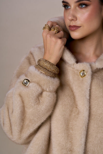 Nosecrets Giaccone simil pelliccia diamond chic Capispalla Donna - Boutique Luisa Trendy