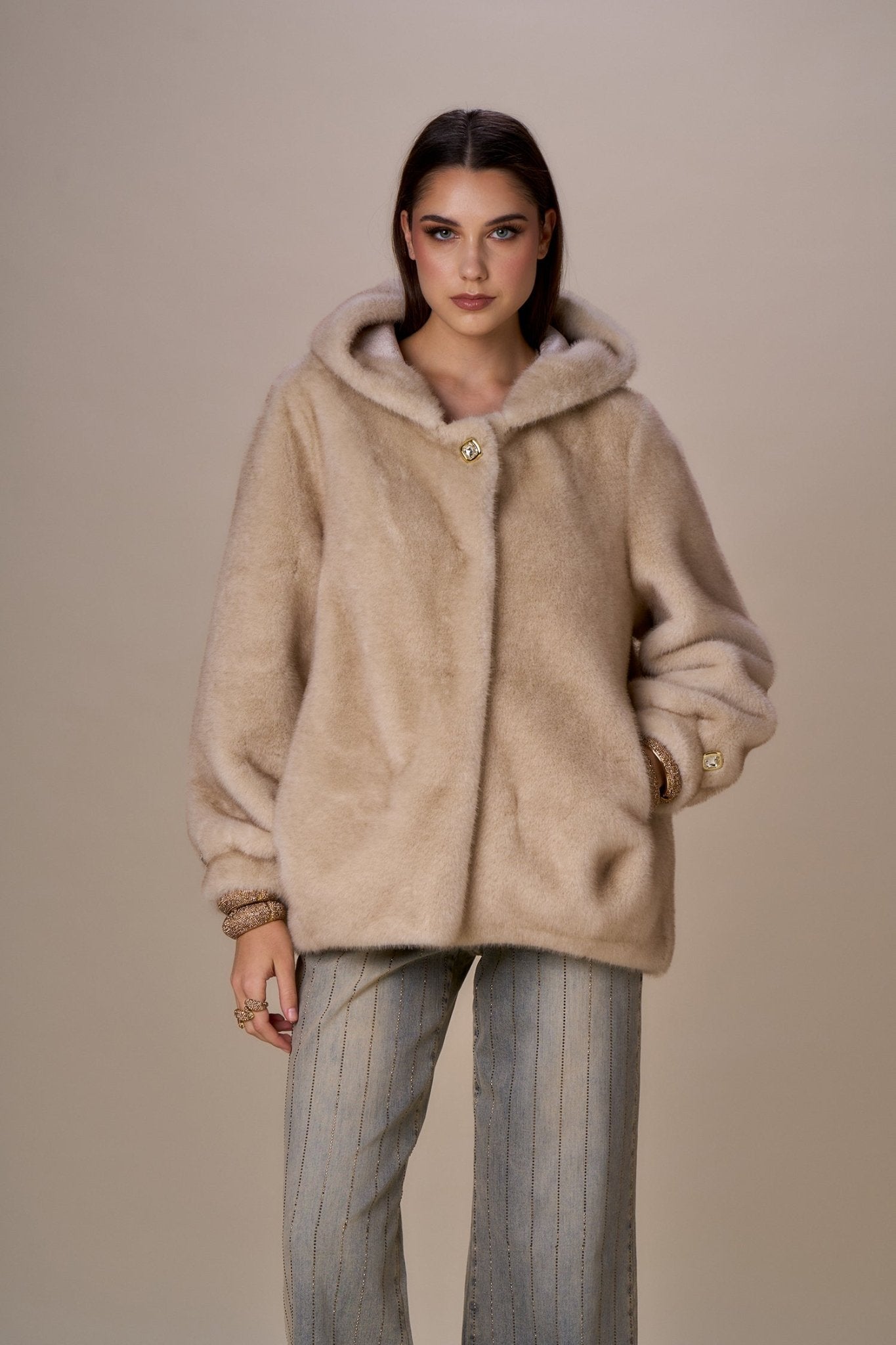 Nosecrets Giaccone simil pelliccia diamond chic Capispalla Donna - Boutique Luisa Trendy
