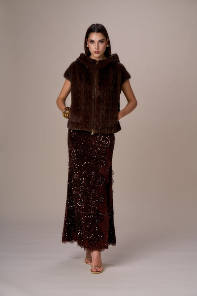 Nosecrets Gilet simil pelliccia lavorata Capispalla Donna - Boutique Luisa Trendy