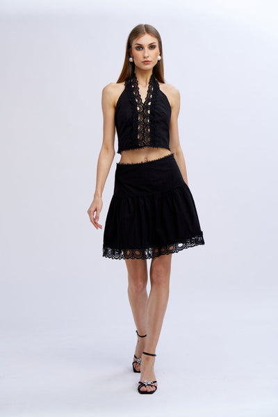 Nosecrets Gonna corta in cotone con ricamo Gonna - Boutique Luisa Trendy