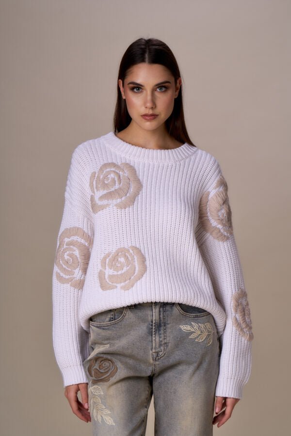Nosecrets Maglia ricamo rose Maglie e cardigan Donna - Boutique Luisa Trendy