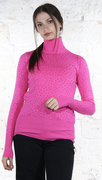 Nosecrets Milano Dolcevita in viscosa con diamanti Maglie e cardigan Donna - Boutique Luisa Trendy