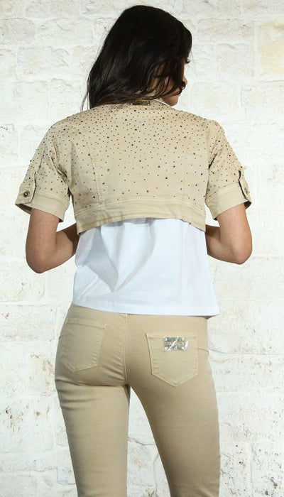 Nosecrets Milano Giubbino drill cascata diamanti Capispalla Donna - Boutique Luisa Trendy