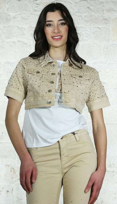 Nosecrets Milano Giubbino drill cascata diamanti Capispalla Donna - Boutique Luisa Trendy