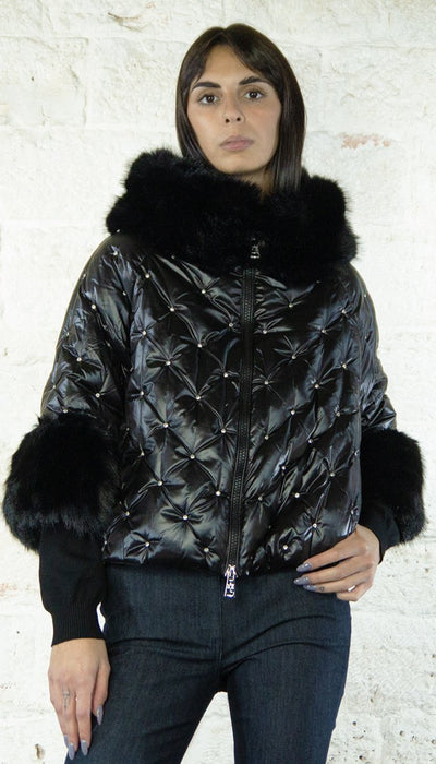 Nosecrets Piumino Cappa gioiello con pelliccia Capispalla Donna - Boutique Luisa Trendy