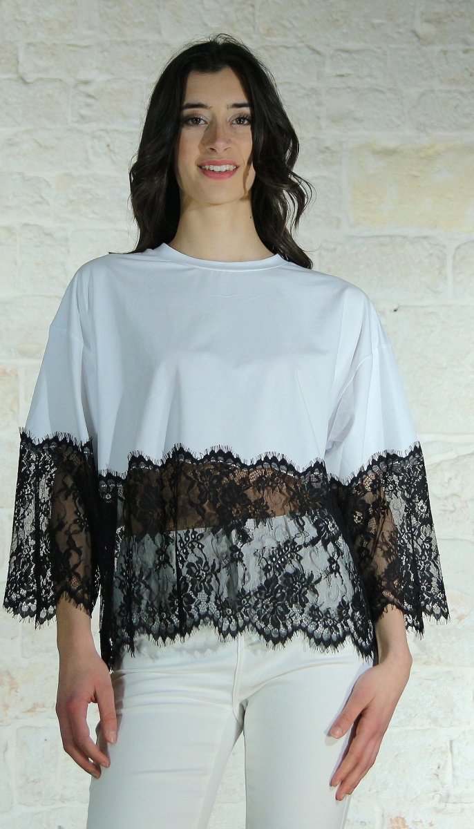 Nosecrets T-shirt over pizzo T-Shirt e top - Boutique Luisa Trendy