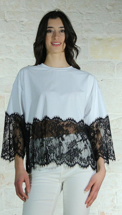 Nosecrets T-shirt over pizzo T-Shirt e top - Boutique Luisa Trendy