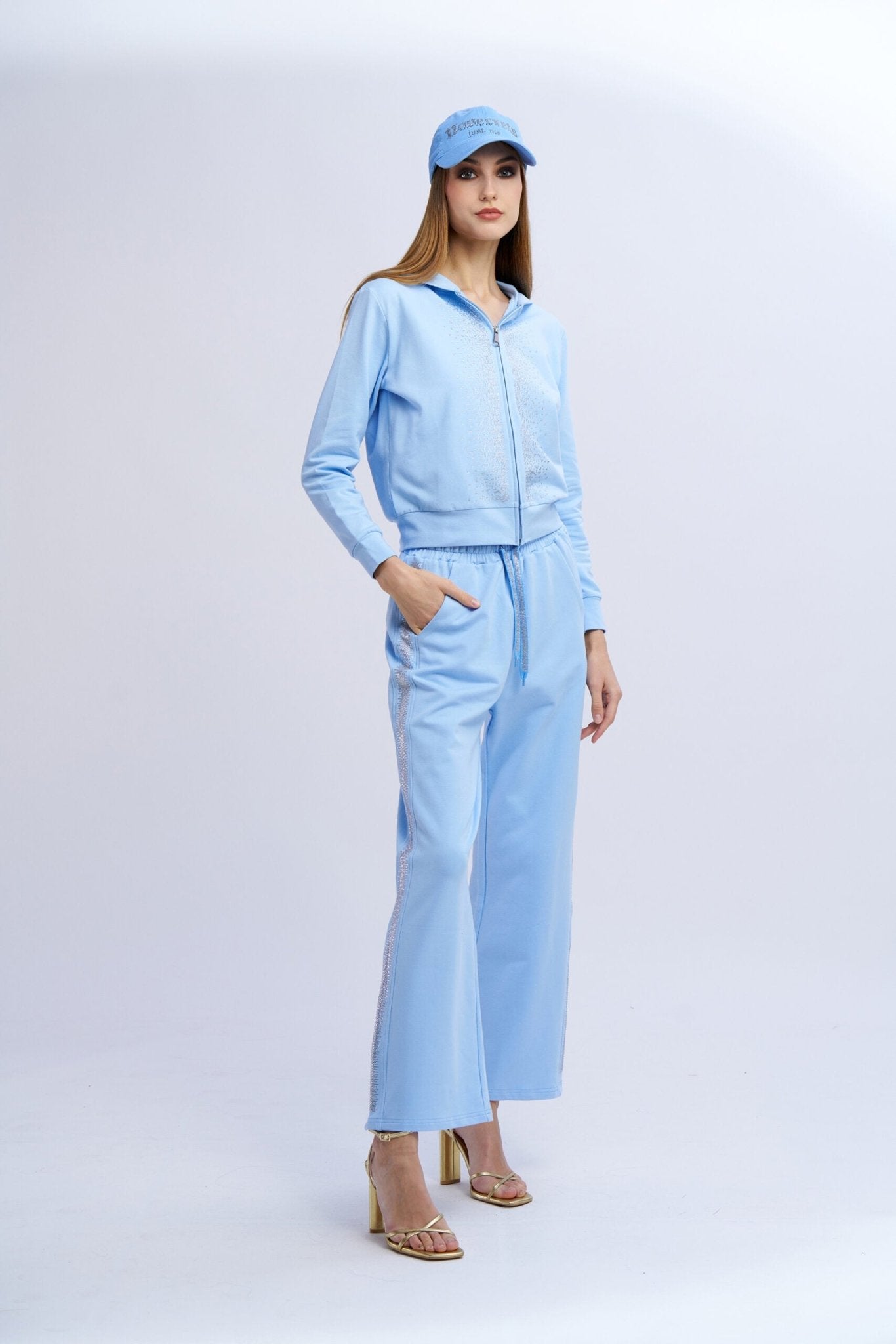 Nosecrets Tuta in cotone con strass Felpa - Boutique Luisa Trendy