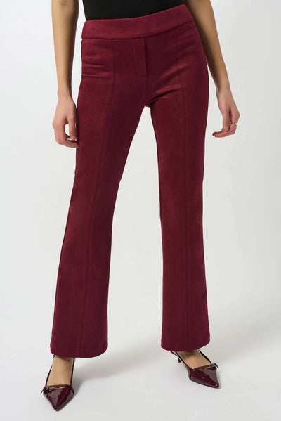 Pantaloni pull - on a zampa in camoscio sintetico effetto scuba Pantalone Donna - Boutique Luisa Trendy