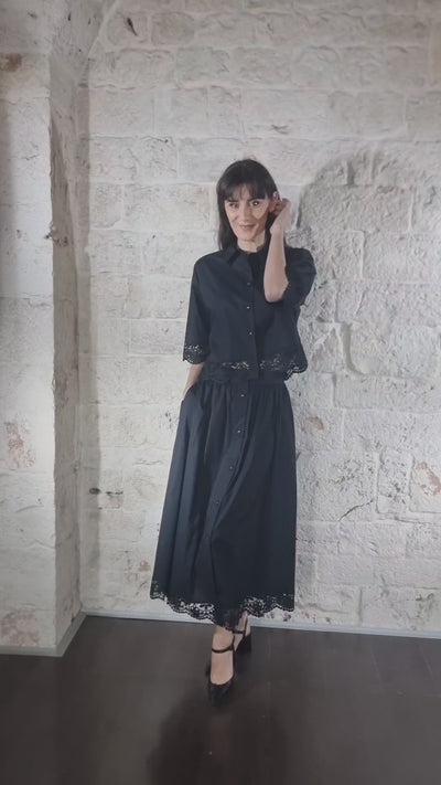 Twinset Gonna lunga con pizzo 251TT2095