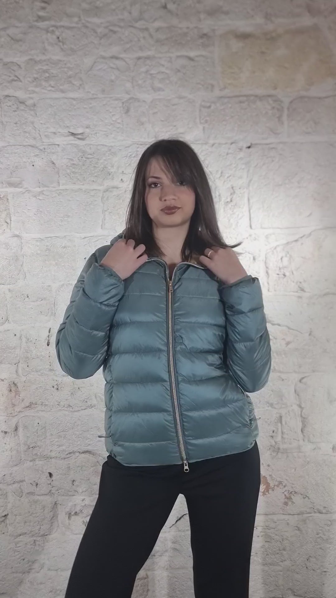 Conte Of Florence Piumino corto classico con cappuccio 6531119D