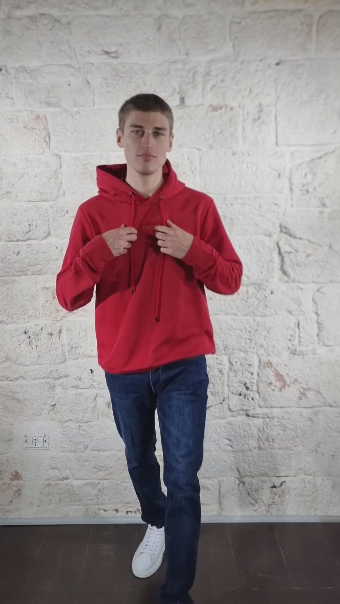 C'N'C Felpa con cappuccio in cotone