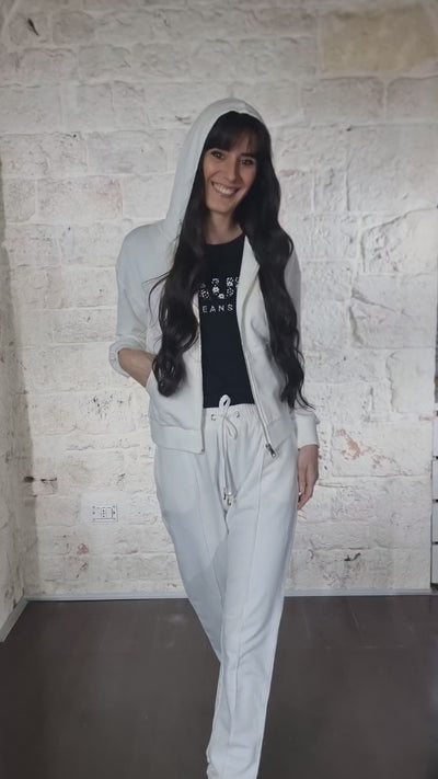 Gaudì Jeans Pantalone Tuta bianco 411BD24004