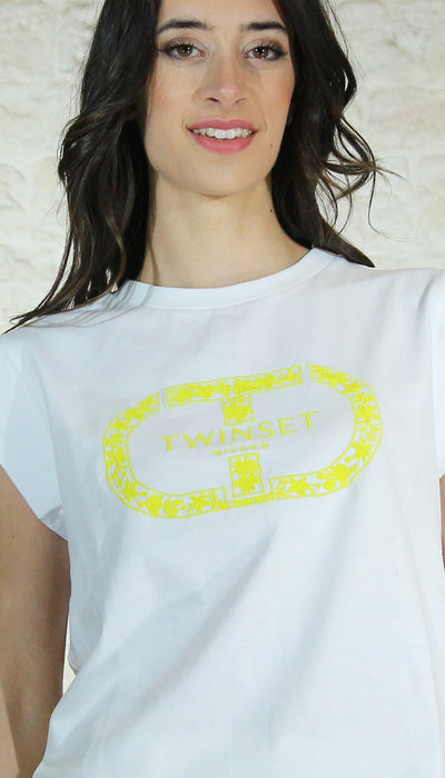 Twinset MilanoT-shirt con Oval T e maniche ad aletta