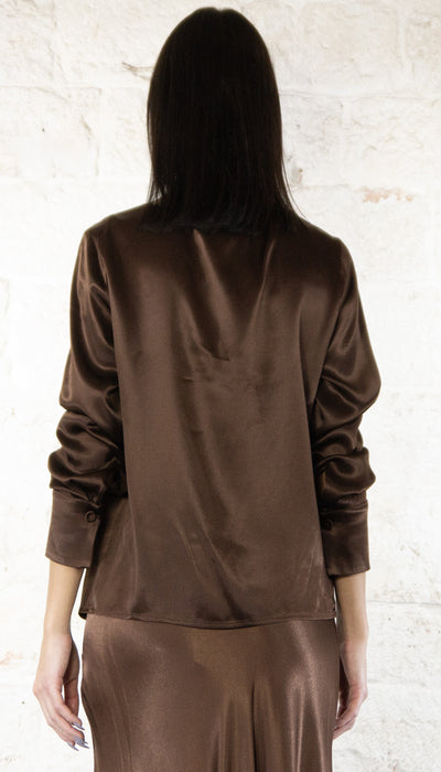 Twinset Milano Blusa in raso con Oval T