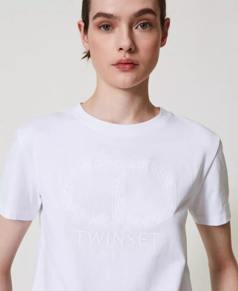 Twinset T-shirt con Oval T ricamato