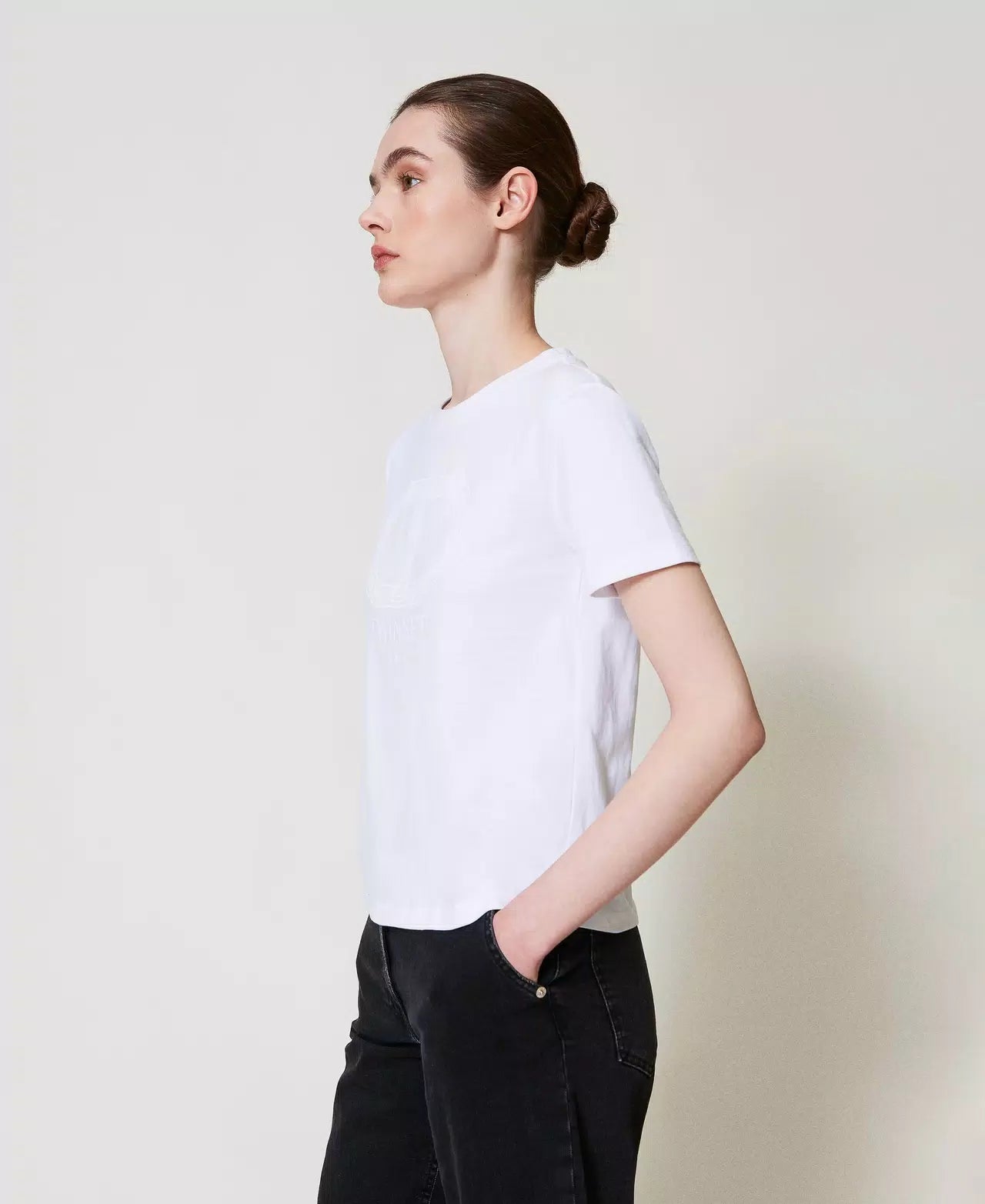 Twinset T-shirt con Oval T ricamato