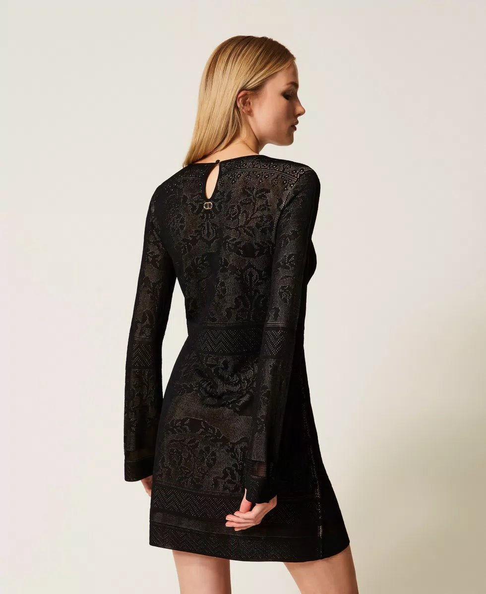 Twinset Abito corto in maglia traforata Vestiti - Boutique Luisa Trendy