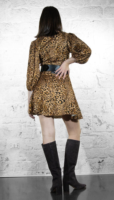 Twinset Abito corto jacquard a stampa animalier Vestiti - Boutique Luisa Trendy