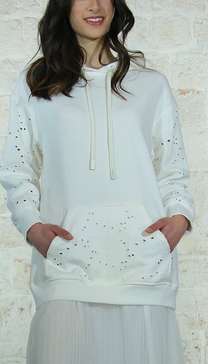 Twinset Abito longuette in felpa e tulle Vestiti - Boutique Luisa Trendy