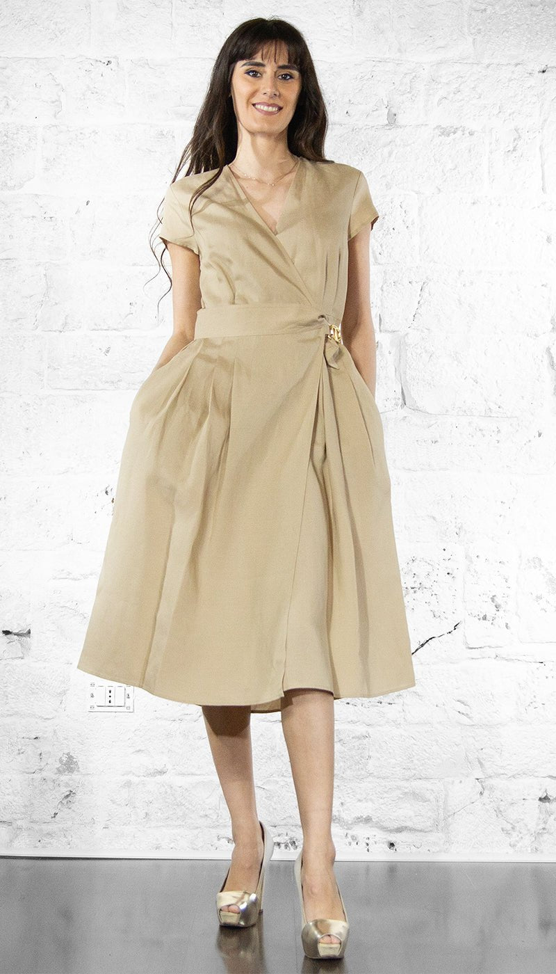 Twinset Abito longuette in misto lino Vestiti - Boutique Luisa Trendy