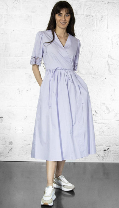 Twinset Abito longuette in popeline con pizzo Vestiti - Boutique Luisa Trendy