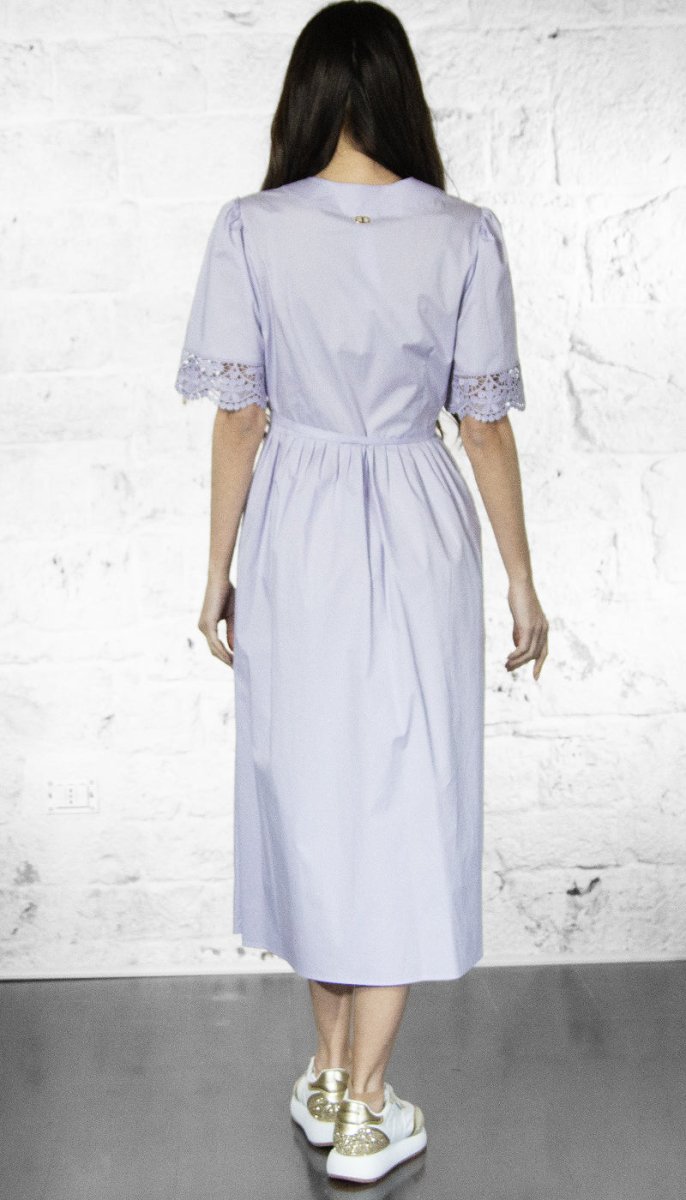 Twinset Abito longuette in popeline con pizzo Vestiti - Boutique Luisa Trendy