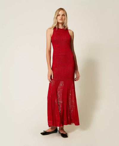 Twinset Abito lungo in maglia traforata Vestiti - Boutique Luisa Trendy