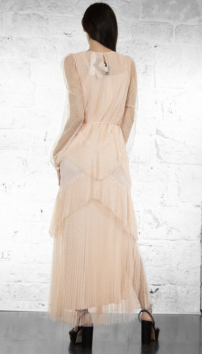 Twinset Abito lungo in tulle plissé con balze Vestiti - Boutique Luisa Trendy