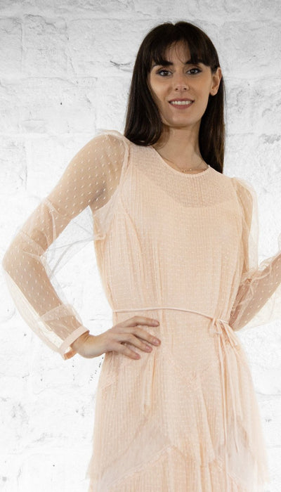 Twinset Abito lungo in tulle plissé con balze Vestiti - Boutique Luisa Trendy